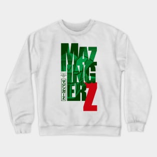 168 Mazinger Z Font Crewneck Sweatshirt